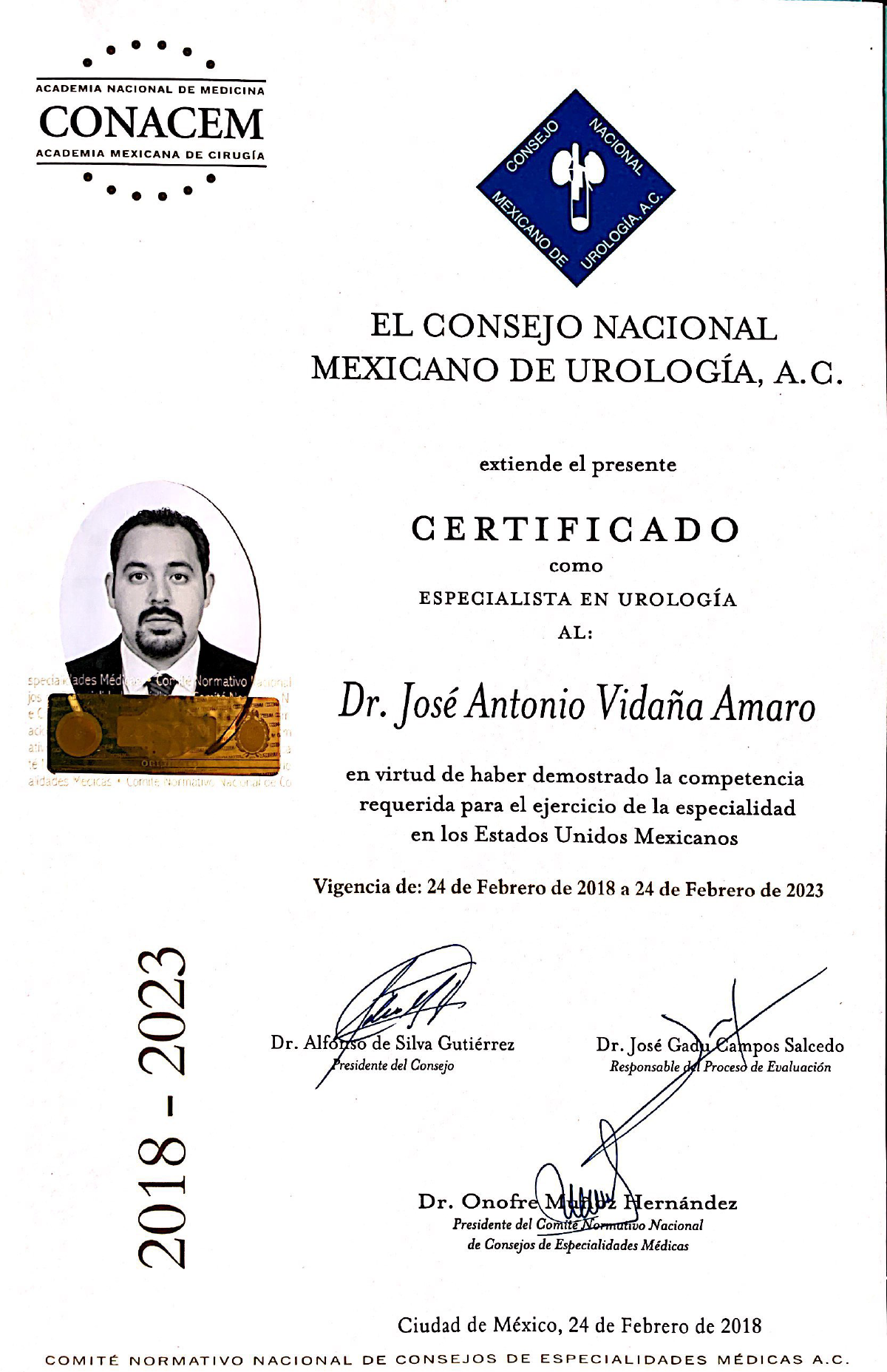 Reconocimiento Antonio Vidaña